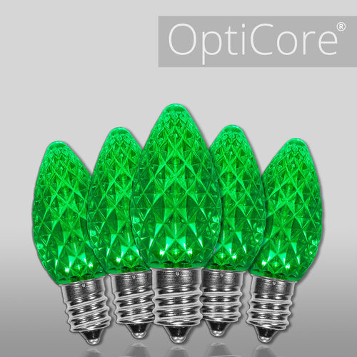 Wintergreen Corporation 72624 C7 Green OptiCore LED Bulbs