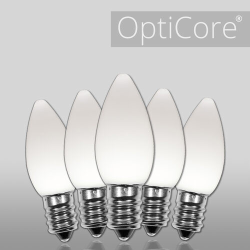 Wintergreen Corporation 74012 C7 Opaque Cool White OptiCore LED Bulbs