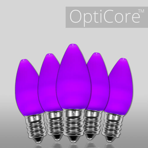 Wintergreen Corporation 75164 C7 Opaque Purple OptiCore LED Bulbs