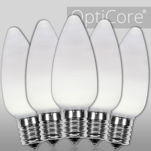 Wintergreen Corporation 74013 C9 Opaque Cool White OptiCore LED Bulbs