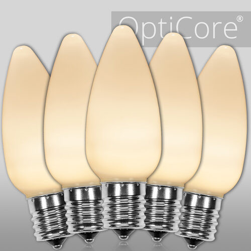Wintergreen Corporation 73956 C9 Opaque Warm White OptiCore LED Bulbs