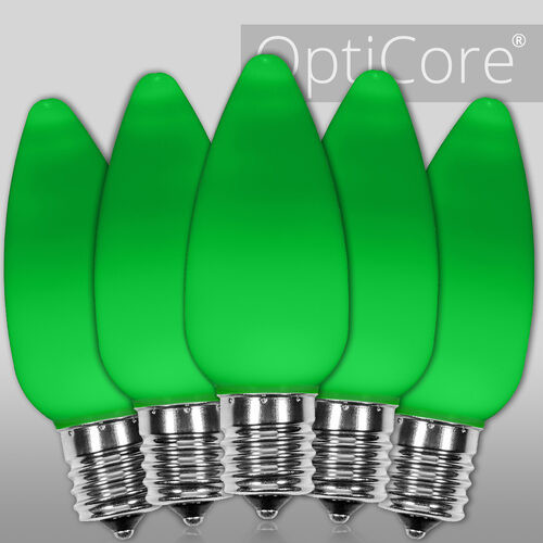 Wintergreen Corporation 73958 C9 Opaque Green OptiCore LED Bulbs