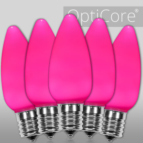 Wintergreen Corporation 73963 C9 Opaque Pink OptiCore LED Bulbs