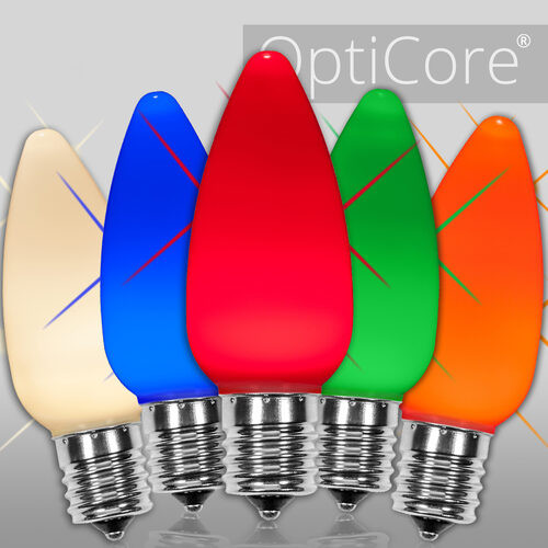 Wintergreen Corporation 78282 C9 Twinkle Opaque Multicolor OptiCore LED Bulbs