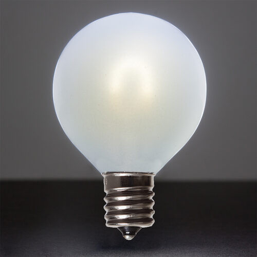 Wintergreen Corporation 76838 G50 Satin Glass Cool White FlexFilament Globe Light LED Edison Bulbs , E17 - Intermediate Base