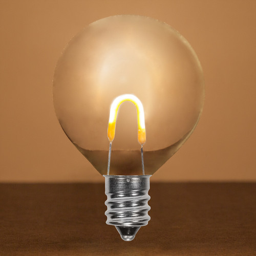 WGC-80637 - G50 Warm White LED FlexFilament Shatterproof Globe Light Edison Bulbs, E12 Base, 5-Pack - Wintergreen Corporation