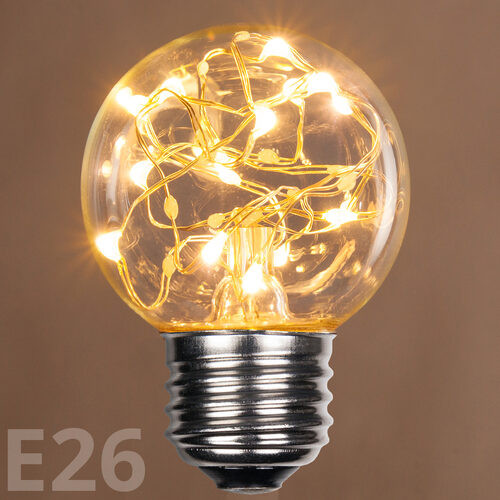 Wintergreen Corporation 78441 G50 Warm White LEDimagine TM Fairy Light Bulbs, E26 - Medium Base
