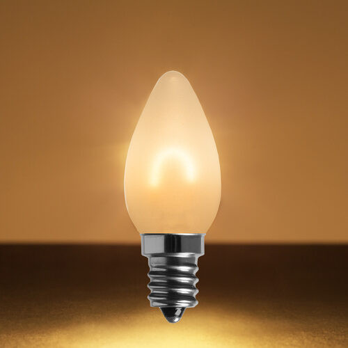 Wintergreen Corporation 80648 C7 Satin Glass Warm White FlexFilament LED Bulbs
