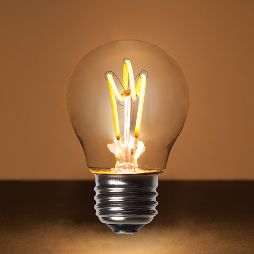 WGC-76009 - G45 Warm White LED FlexFilament Transparent Glass Globe Light Edison Bulbs, 5-Pack - Wintergreen Corporation