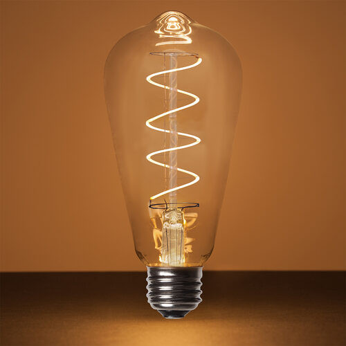 Wintergreen Corporation 76013 ST64 Glass Warm White FlexFilament LED Edison Bulbs