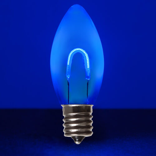 Wintergreen Corporation 80632 C9 Transparent Shatterproof Blue FlexFilament LED Bulbs