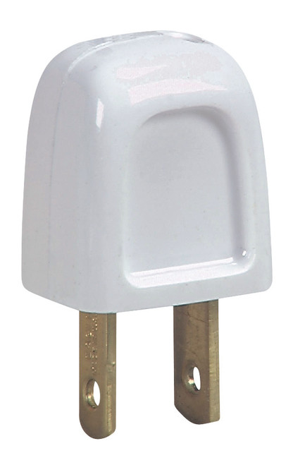 WGC-19653 - White Polarized Male Plug, SPT1 - Wintergreen Corporation