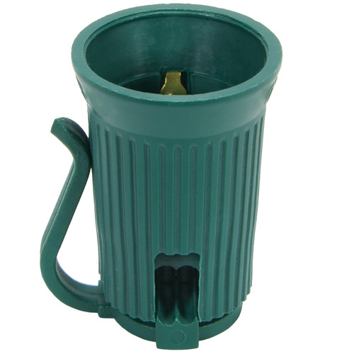 WGC-17433 - Green C9 Socket, SPT1W, 100-Pack - Wintergreen Corporation