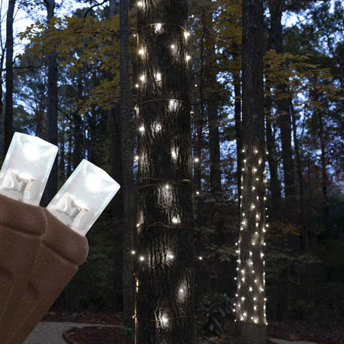 WGC-81102 - 20"x45" 5mm Cool White LED StretchNet Pro Christmas Trunk Wrap Lights, 50 Lights, Brown Wire - Wintergreen Corporation