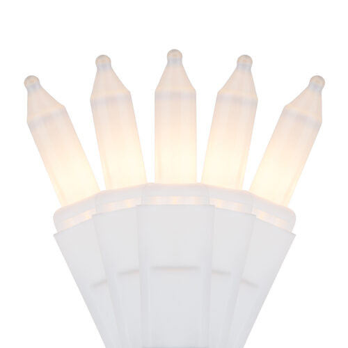 Wintergreen Corporation 74492 50 White Frost Mini Lights, White Wire, 4" Spacing