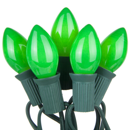 Wintergreen Corporation 67234 Opaque Green C7 Lights on Green Wire