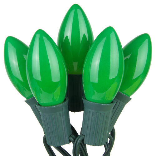 Wintergreen Corporation 67245 Opaque Green C9 Lights on Green Wire