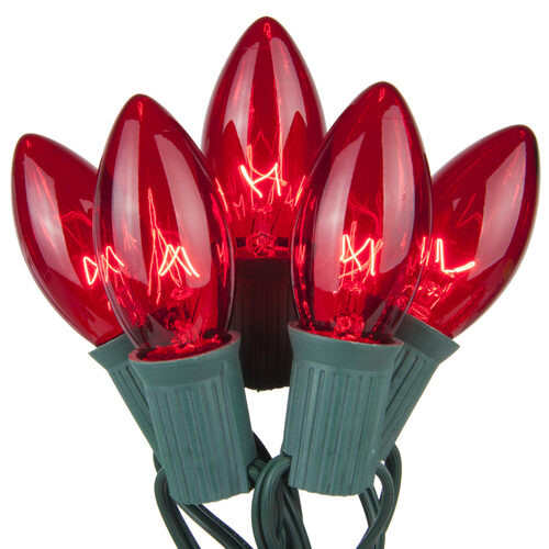 Wintergreen Corporation 67251 Red C9 Lights on Green Wire
