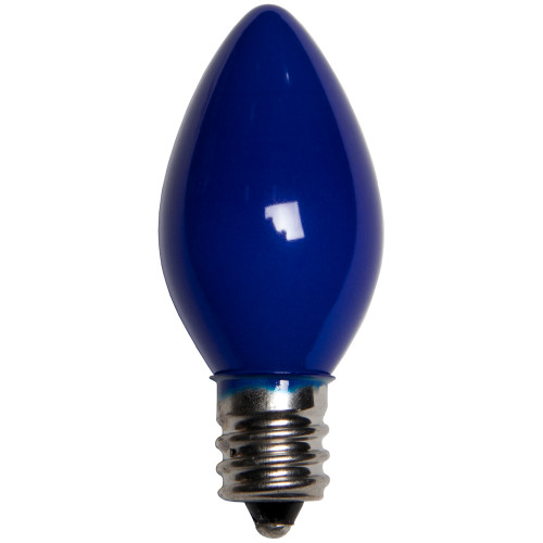 WGC-15114 - C7 Blue Incandescent Opaque, 5 Watt Light Bulbs, 25-Pack - Wintergreen Corporation
