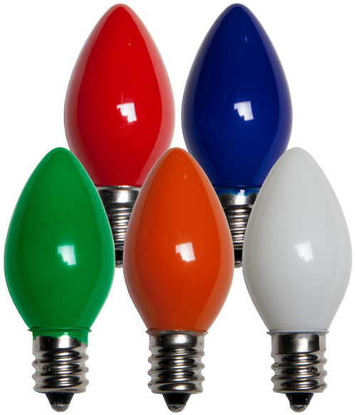 Wintergreen Corporation 15116 C7 Multicolor Opaque Bulbs