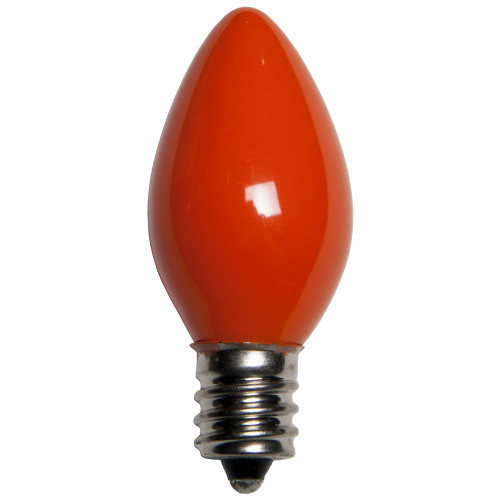 WGC-15113 - C7 Orange Incandescent Opaque, 5 Watt Light Bulbs, 25-Pack - Wintergreen Corporation
