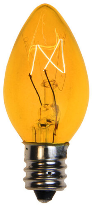 Wintergreen Corporation 15129 C7 Yellow Triple Dipped Transparent Bulbs