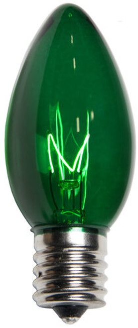 Wintergreen Corporation 15144 C9 Green Triple Dipped Transparent Bulbs