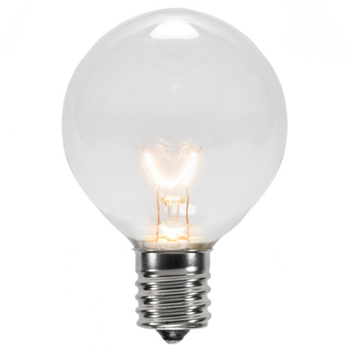 WGC-18774 - G50 Clear Incandescent Transparent, 7 Watt Light Bulbs, E17 Base, 25-Pack - Wintergreen Corporation