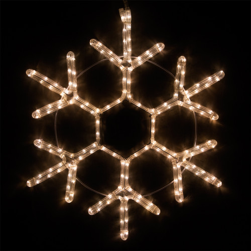 WGC-73422 - 12" Warm White LED 18 Point Snowflake, 63 Lights - Wintergreen Corporation