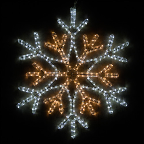 WGC-73409 - 28" Cool White/Warm White LED 36 Point Star Center Snowflake, and Lights, 381 Lights - Wintergreen Corporation