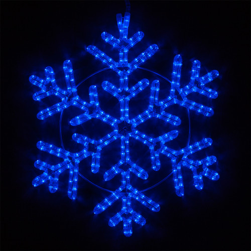 WGC-73443 - 24" Blue LED 42 Point Snowflake, 314 Lights - Wintergreen Corporation