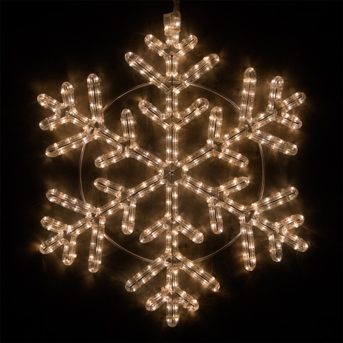 WGC-73442 - 24" Warm White LED 42 Point Snowflake, 314 Lights - Wintergreen Corporation