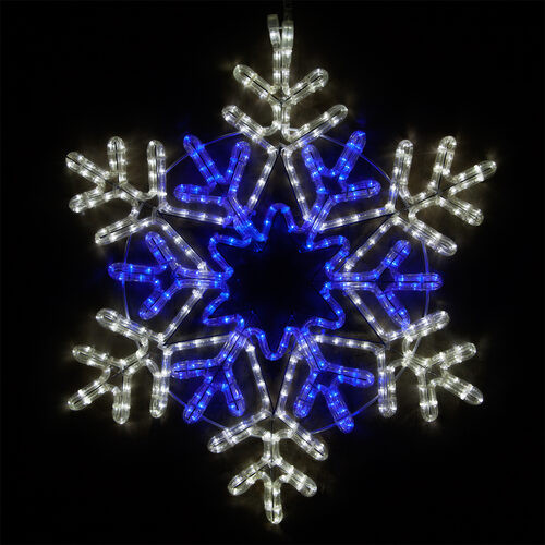 Wintergreen Corporation 73407 28" 48 Point Star Center Snowflake, Blue and Cool White Lights