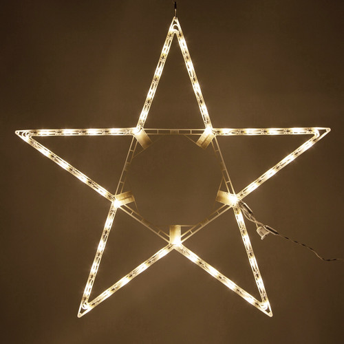 WGC-79764 - 32" Warm White LED Folding Star, 50 Lights - Wintergreen Corporation