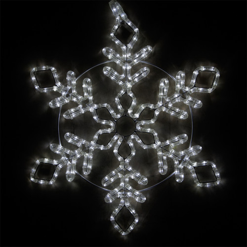 WGC-73445 - 24" Cool White LED Diamond Branch Snowflake, 236 Lights - Wintergreen Corporation