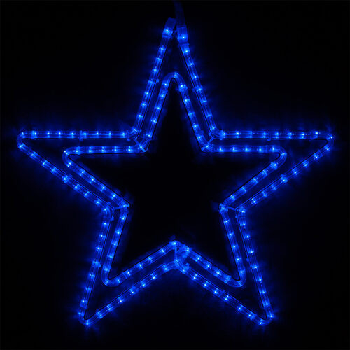 Wintergreen Corporation 73402 24" Double 5 Point Star, Blue Lights