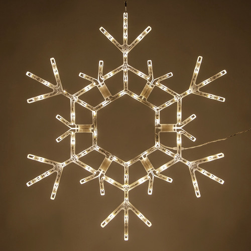 WGC-79772 - 36" Warm White LED Folding Snowflake - Wintergreen Corporation