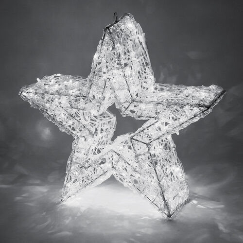 Wintergreen Corporation 75067 24" LED Five Point Dimensional Star, Cool White Lights