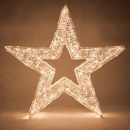 Wintergreen Corporation 74716 48" LED Five Point Dimensional Star, Warm White Lights