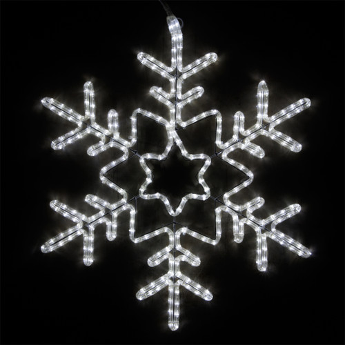 WGC-73406 - 28" Cool White LED Star Center Snowflake, 296 Lights - Wintergreen Corporation