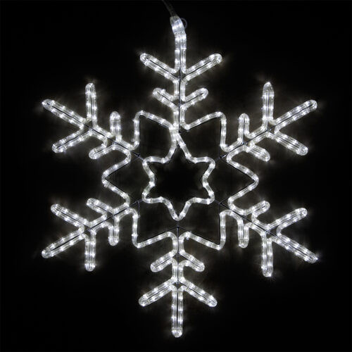 Wintergreen Corporation 73406 28" Star Center Snowflake, Cool White Lights