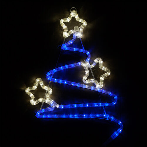 Wintergreen Corporation 73437 20" Swirl Christmas Tree, Blue and White Lights