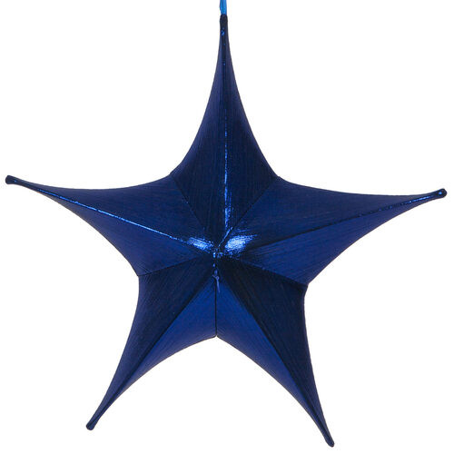 Wintergreen Corporation 78877 16" Blue Metallic Unlit Fold Flat Commercial Star