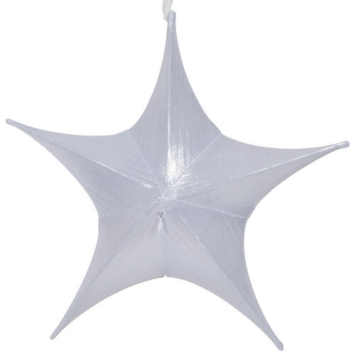 Wintergreen Corporation 78886 16" White Metallic Unlit Fold Flat Commercial Star