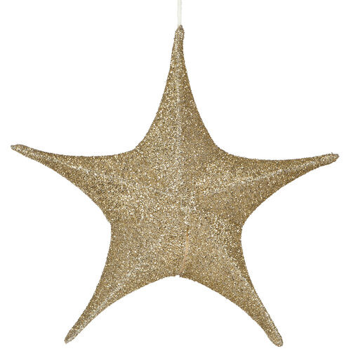 Wintergreen Corporation 78660 54" Gold Polymesh Unlit Fold Flat Commercial Star