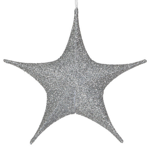 Wintergreen Corporation 78657 16" Silver Polymesh Unlit Fold Flat Commercial Star