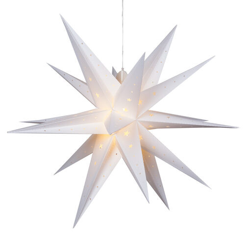 Wintergreen Corporation 80497 24" White Aurora Superstar TM Folding Star Light, Fold-Flat, LED Lights, Outdoor Rated