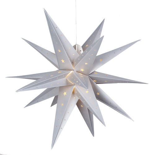 Wintergreen Corporation 80495 30" Silver Aurora Superstar TM Folding Star Light, Fold-Flat, LED Lights, Outdoor Rated