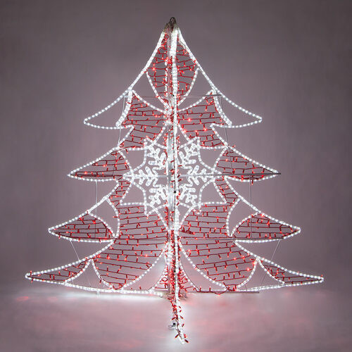 Wintergreen Corporation 78259 6' Red and White LED Ice Crystal Tree