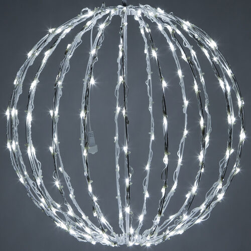 Wintergreen Corporation 76216 20" Cool White LED Light Ball, Fold Flat White Frame